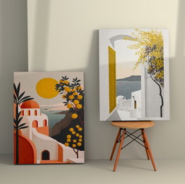 Wallity Cuadros Decorativos sobre Lienzo de 50 x 70 cm (2 Piezas)